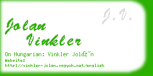 jolan vinkler business card